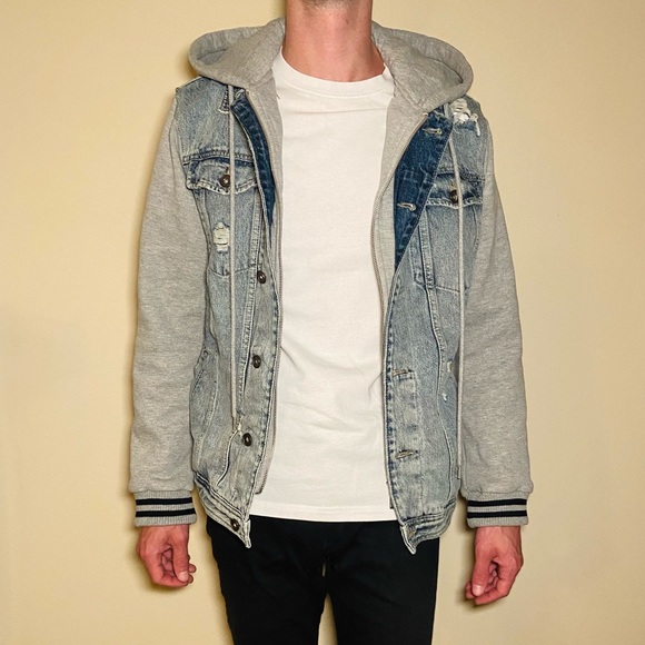 zara hooded denim jacket